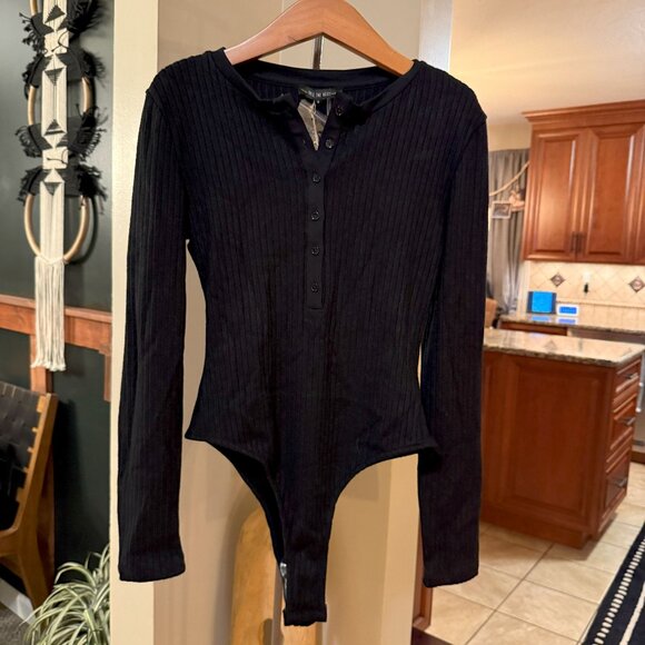 New With Tags Free The Roses Ribbed Knit Bodysuit Size Medium - Picture 1 of 4